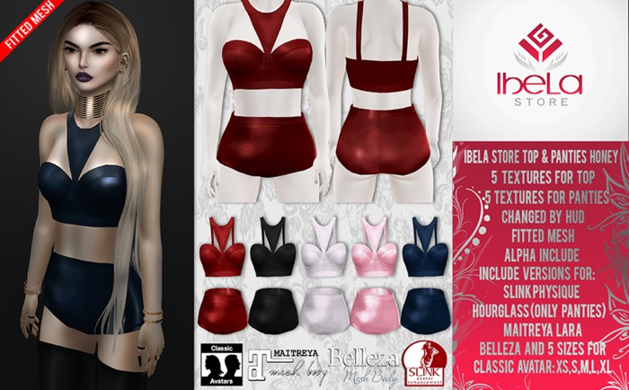 Ibela Store - Top & Panties Honey with HUD