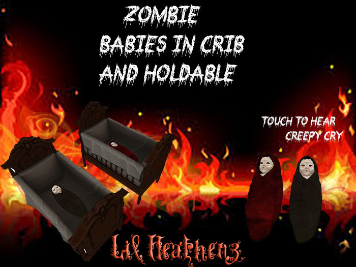 ~LH~Zombie Babies & Crib (boxed)