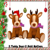 Mesh Teddy Deer[2 Hold Option]* - Teddy Deer Decoration - Teddy Deer Christmas 