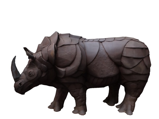 ESTATUA RINOCERONTE 6 PRIMS MK