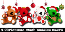 Christmas Mesh Teddy Bear - Christmas Teddy Bears - Christmas Decoration 