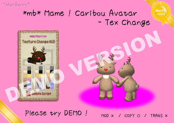//DEMO//*mb* Mame ! Caribou Avatar - Tex Change//DEMO//