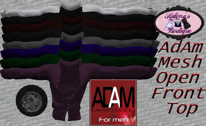 ADAM shirt- Open Front