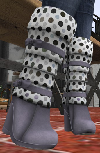 Snuggle Winter Boots - Purple Polka Dots