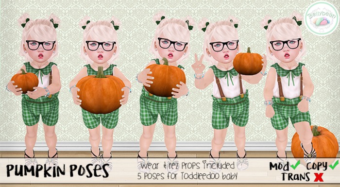 { Bellybean } Pumpkin Poses Unpacker HUD {ADD}