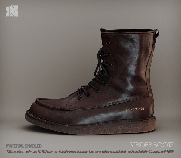 [Deadwool] Strider boots - burgundy