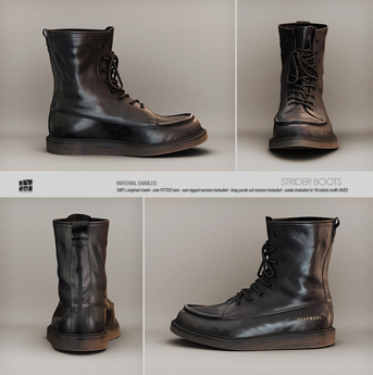 Second Life Marketplace - [Deadwool] Strider boots - burgundy