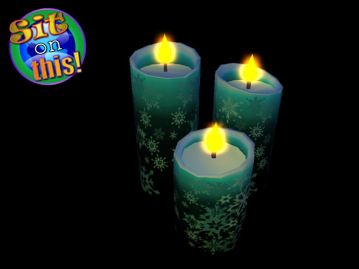 Sit on This! Lightblue Xmas Candles