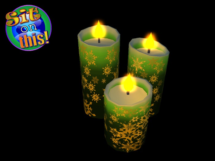 Sit on This! Green Xmas Candles