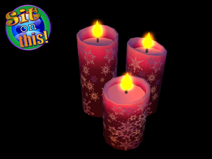 Sit on This! Purple Xmas Candles