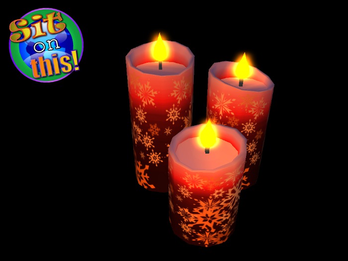 Sit on This! Red Xmas Candles