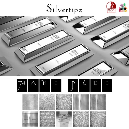 ~Mani Pedi~ Silvertipz Polish - Slink HUD