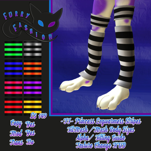 ~FF~ Princess Legwarmers Stripes