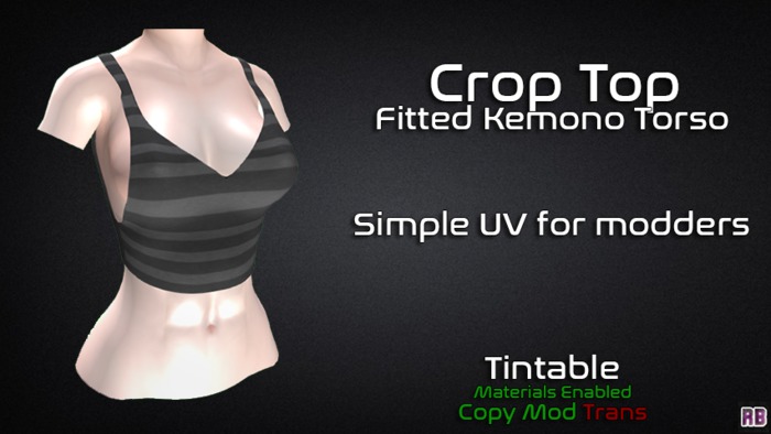 [RB] Crop Top (Fitted Kemono Torso) (Box)
