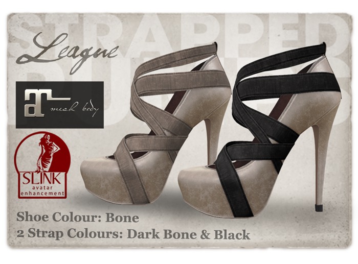 *League* Strapped Pumps -Bone