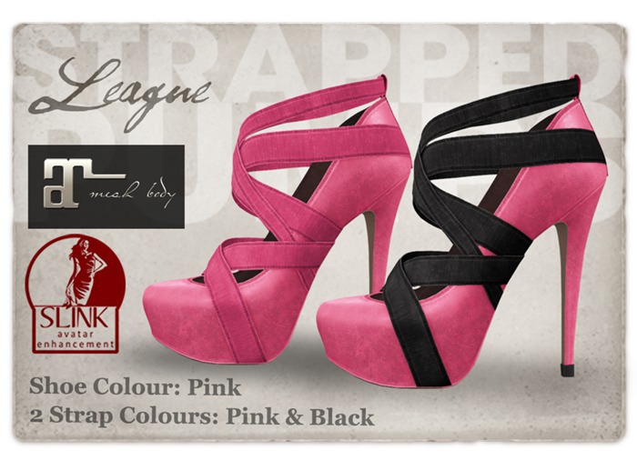 *League* Strapped Pumps -Pink