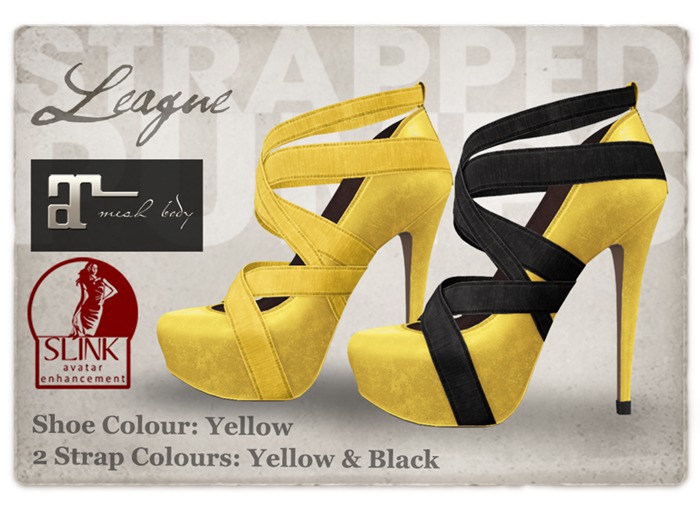 *League* Strapped Pumps -Yellow