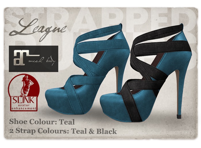 *League* Strapped Pumps -Teal