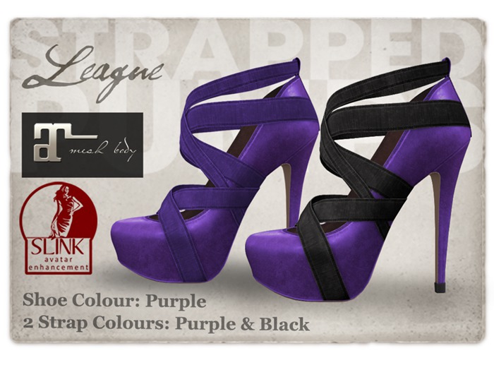 *League* Strapped Pumps -Purple