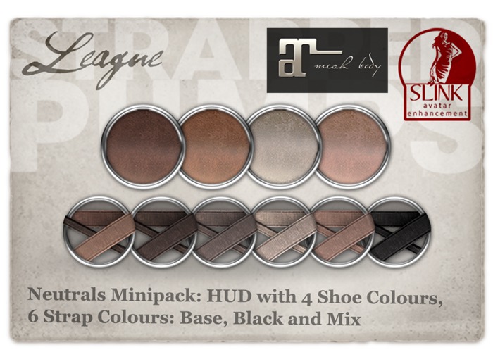 *League* Strapped Pumps -Minipack- Neutrals