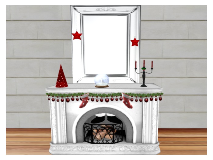 M.D Christmas fireplace