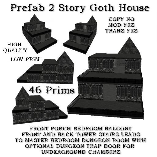 (BL) Prefab Goth House 46 Prim