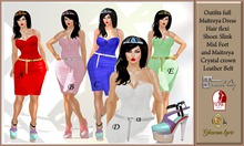 BAG Outfits full Corset Dress  Red