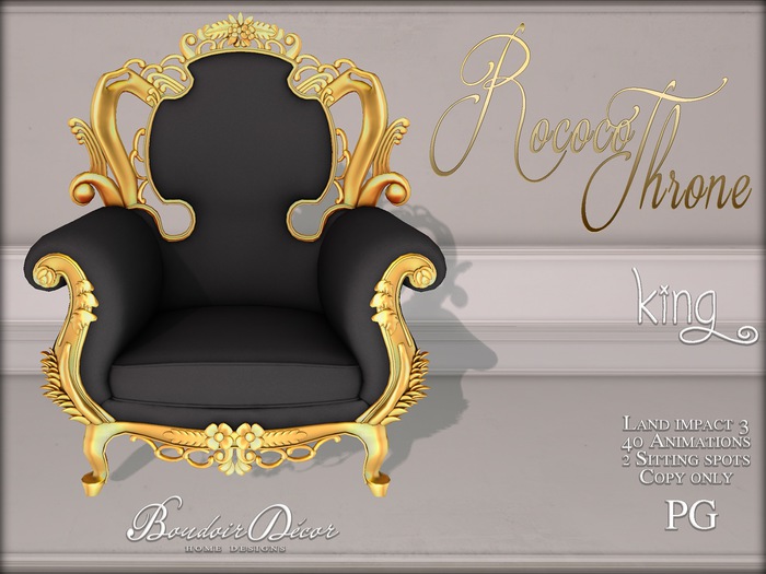 Boudoir Rococo Throne King PG