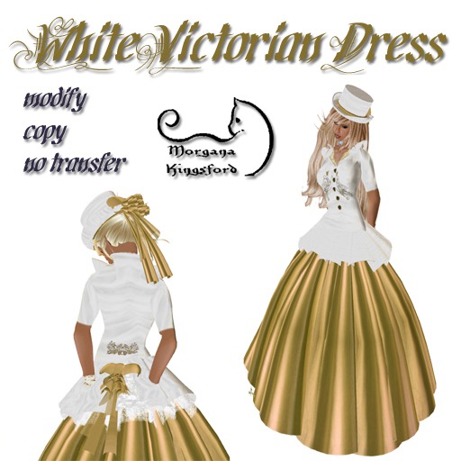 white victorian dress