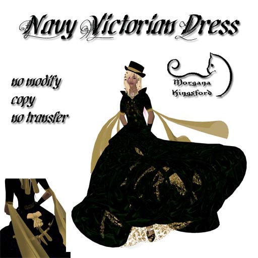 navy victorian dress