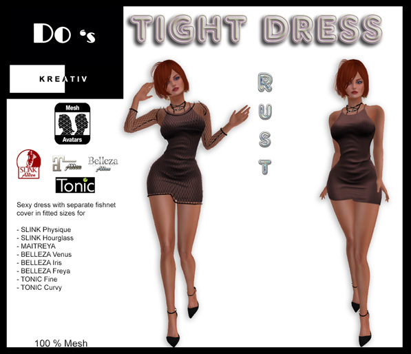 .:Do's:. Tight Dress  RUST  DEMO