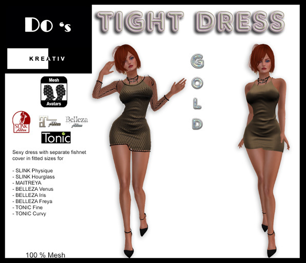 .:Do's:. Tight Dress  GOLD