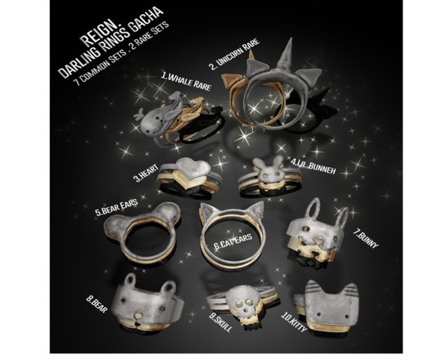 REIGN.- Darling Ring- Skull (Black)