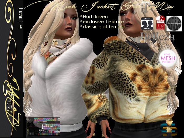[ IBAN ] MESH FUR JACKET MIA FITTED MAITREYA SLINK TMP