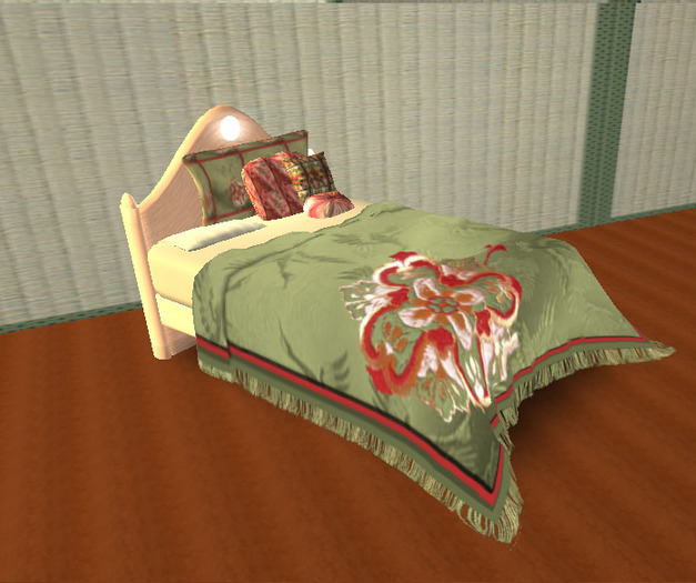 Crate ~ Asian Green Satin Bed