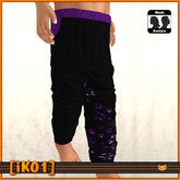 [iK01] Baggy Pants TD Baby - Flowah Black