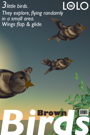 Three Little Brown Birds: Flying & Animated