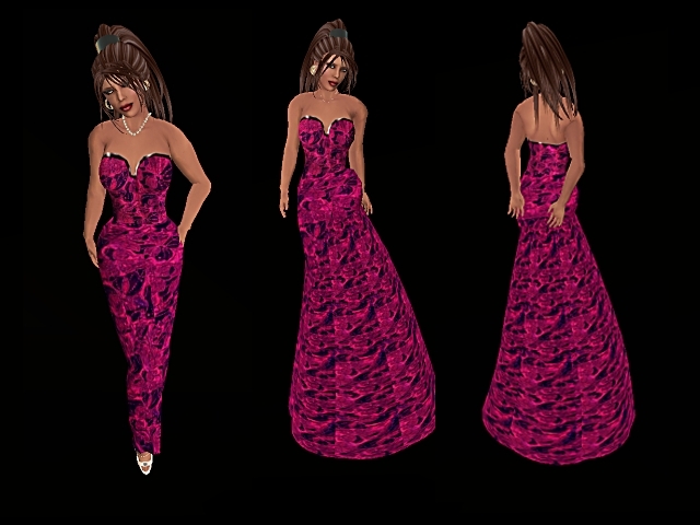 ARCHANGEL'S: Wine Column Gown