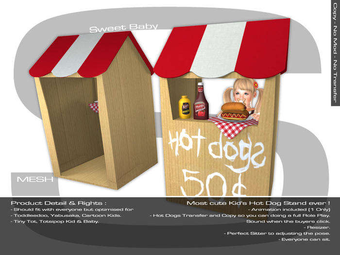 Sweet Baby - Kid's Hot Dog Stand Mesh