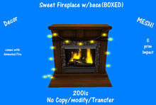 Sweet Fireplace w/base(BOXED)