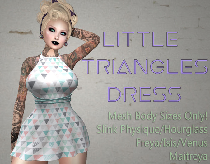 Leviosa Little Triangles Dress - Physique - Hourglass - Freya - Venus - Isis - Maitreya 
