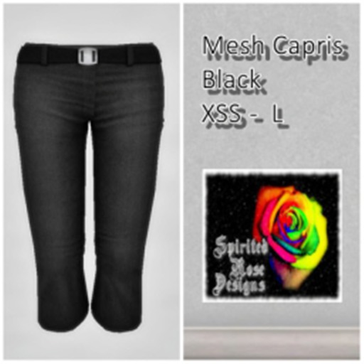 *SRD*  Black Capris
