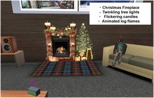 christmas fireplace ornament