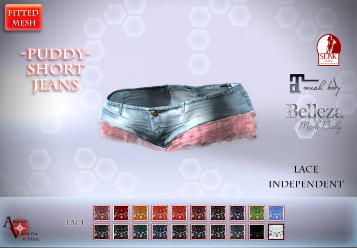 Absolut Vendetta -@Puddy Shorts JEANS*ICE