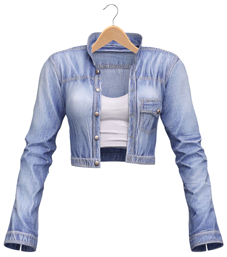 Blueberry - Radiance Denim Jackets - Maitreya, Belleza (All), Slink Physique Hourglass - ( Mesh ) Light Blue