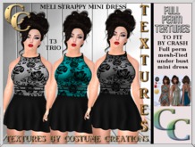 CRASH TIED UNDERBUST MINI t3 Trio FULL PERM TEXTURES