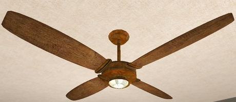 Second Life Marketplace Rustic Ceiling Fan Rustic Ceiling Fan