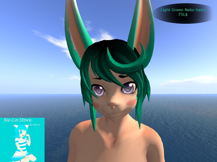 Light Green Emo hairs by Gervy