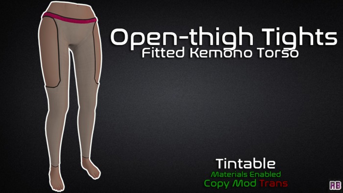 [RB] Open-thigh Tights (Fitted Kemono Torso) (Box)