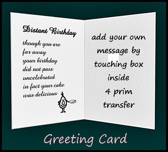Greeting Card Distant Birthday